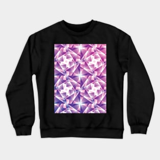 Purple Geometric Pinwheel Pattern Crewneck Sweatshirt